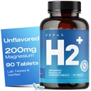 Molecular Hydrogen Water Tablets with Magnesium, 108 PPM, Rich in Antioxidants - Supports Healthy Aging, Cellular Energy & Brain Health, 90 Count, Unflavored