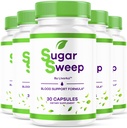 (5 Pack) SugarSweep Capsules - Official SugarSweep Premium Formula Supplement Pills, Advanced Support Natural Formula For Wellness & Overal Health, SugarSweeper Pills Review, 150 Capsules For 5 Months
