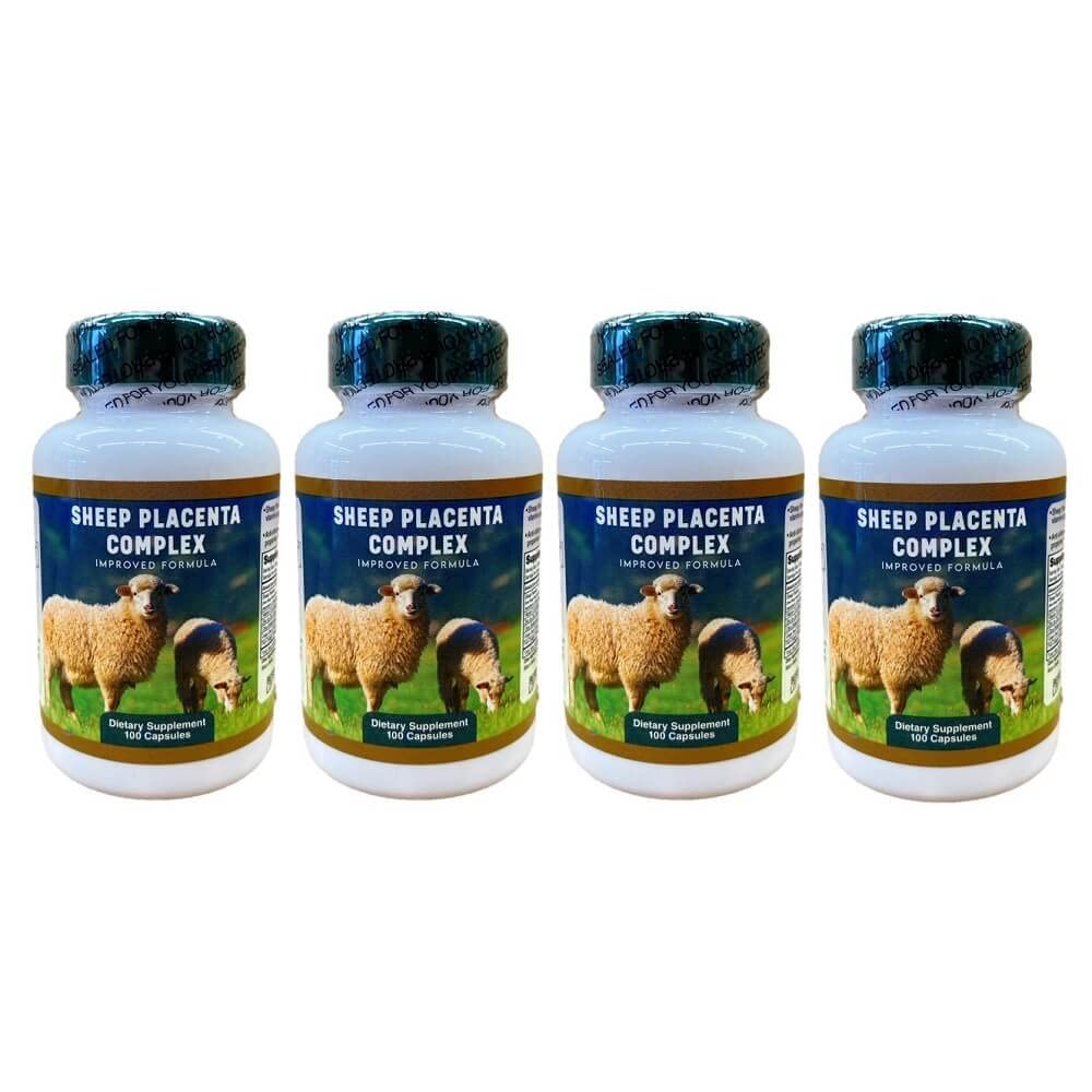 4 bottles Sheep Placenta Complex 100 Capsules/bottle, Make In USA, FRESH, Faster shipping !!