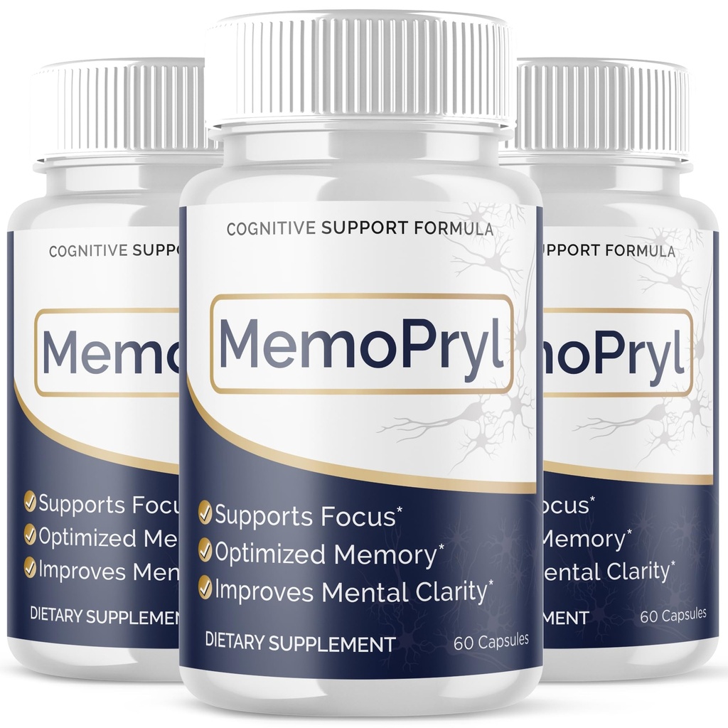 (3 Pack) Memopryl Capsules, Memopryl Brain Pills with Natural Ingredients, Advanced Formula Memo Pryl Maximum Strength Health & Wellness Multivitamin Supplement Pills for Women and Men (180 Capsules)