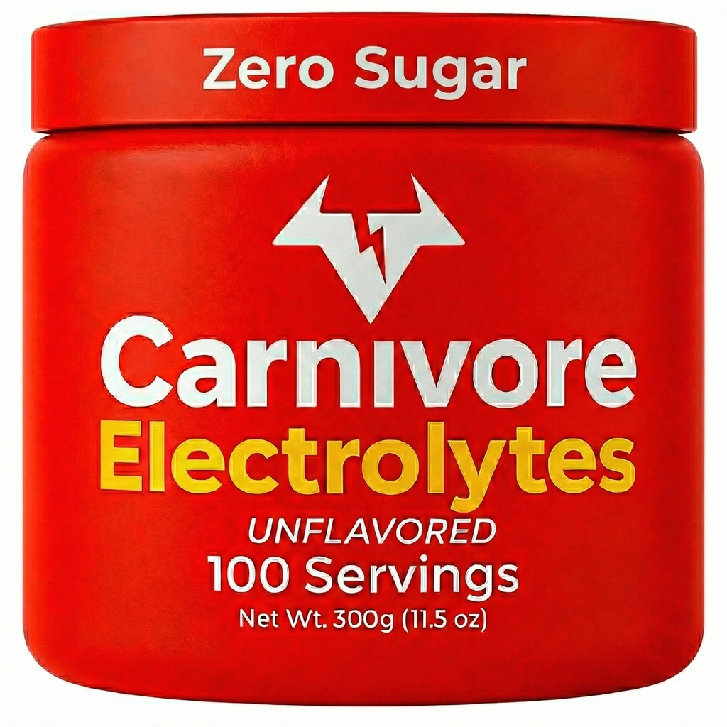 Carnivore Electrolytes Powder – 100 servings, Sugar-Free Premium Hydration, No Carbs, Calories, Sweeteners, Colorings, Flavorings or Preservatives. Zero Sugar. Primal Hydration for Active Lifestyles