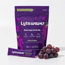Lytewave Electrolytes Powder Packets, Optimal Daily Hydration with Pink Himalayan Salt, Refresh and Replenish with 0g Added Sugar, Sweetened with Stevia (15 Sticks, Juicy Grape)