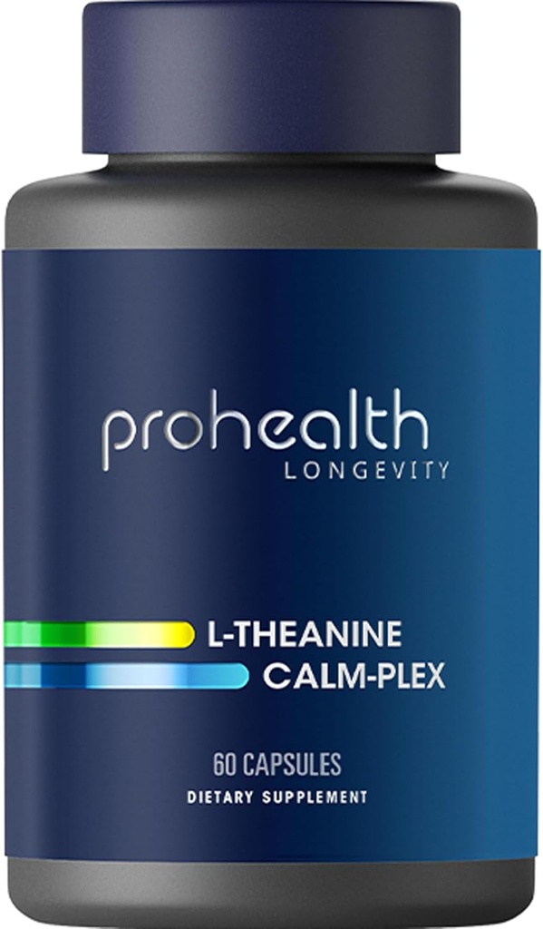 ProHealth L-Theanine Calm-Plex mit GABA und 5-HTP (Suntheanin) (100 mg, 60 Medium Capsules)