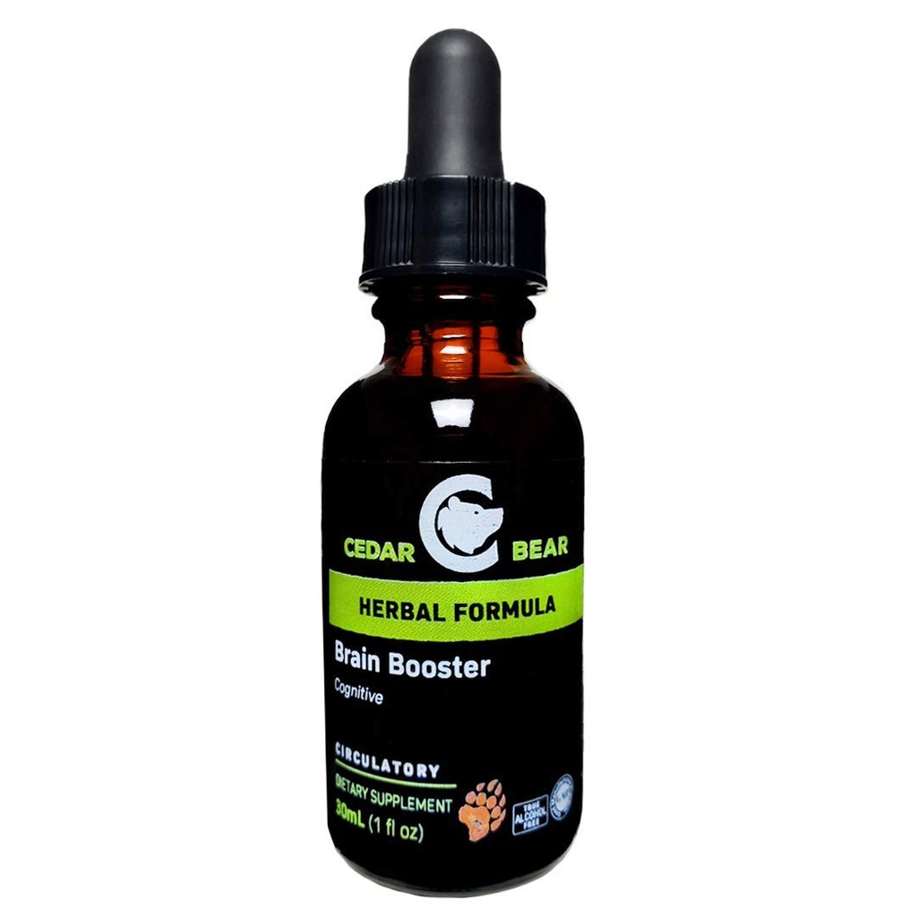 Cedar Bear Brain Booster eine flüssige Kräuterergänzung Das ist eine allgemeine Erinnerung und Vitalität Unterstützung 1 Fl Oz