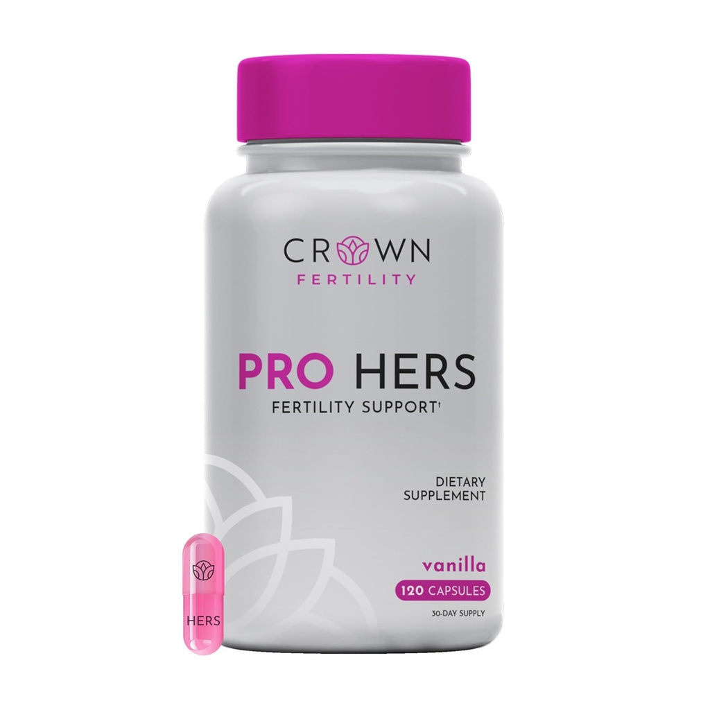 Pro Hers Fertility Supplements for Women,120 Count Capsules, 30 Day Supply, Vanilla Flavored Conception Aid- Made in USA