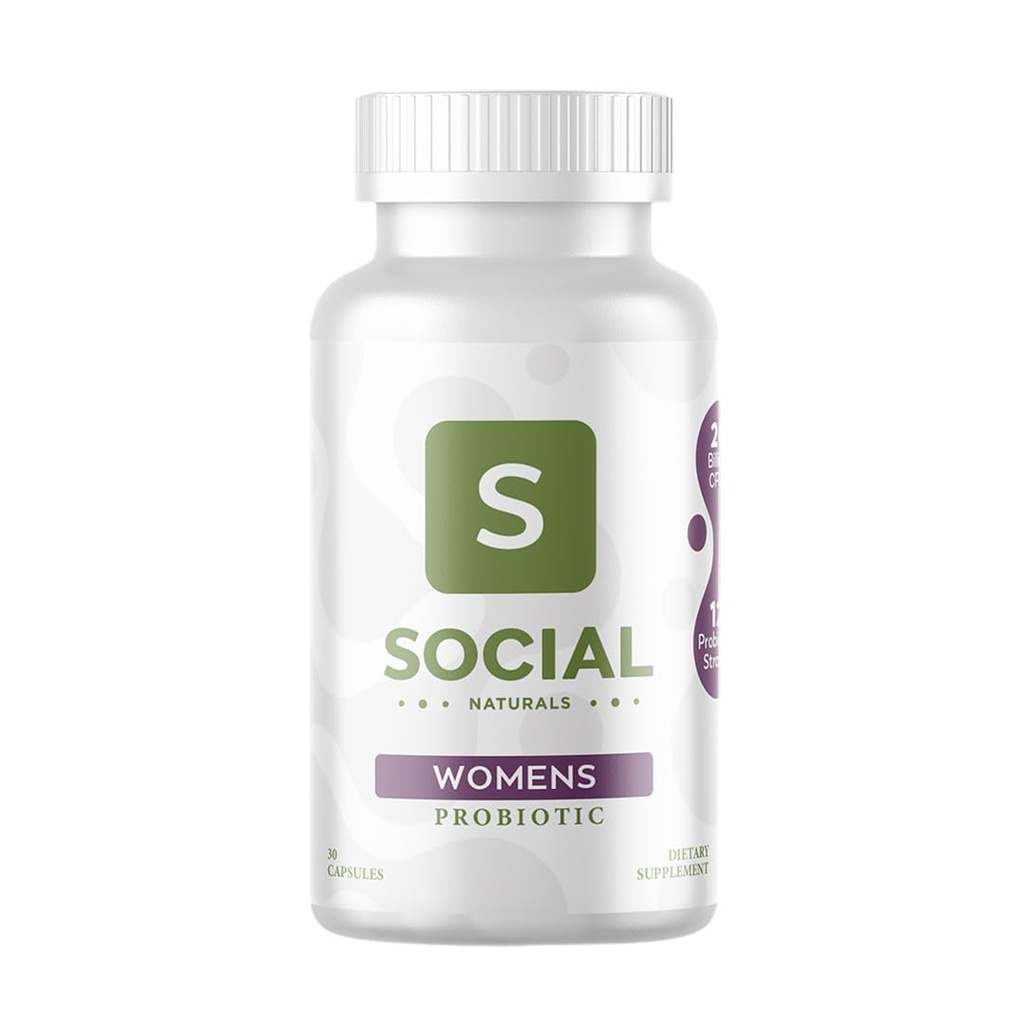 Women’s Probiotic | 20 Billion CFU | Prebiotic Inulin | Digestive, Vaginal & Immune Support | Vegan | Shelf-Stable | 30 Capsules