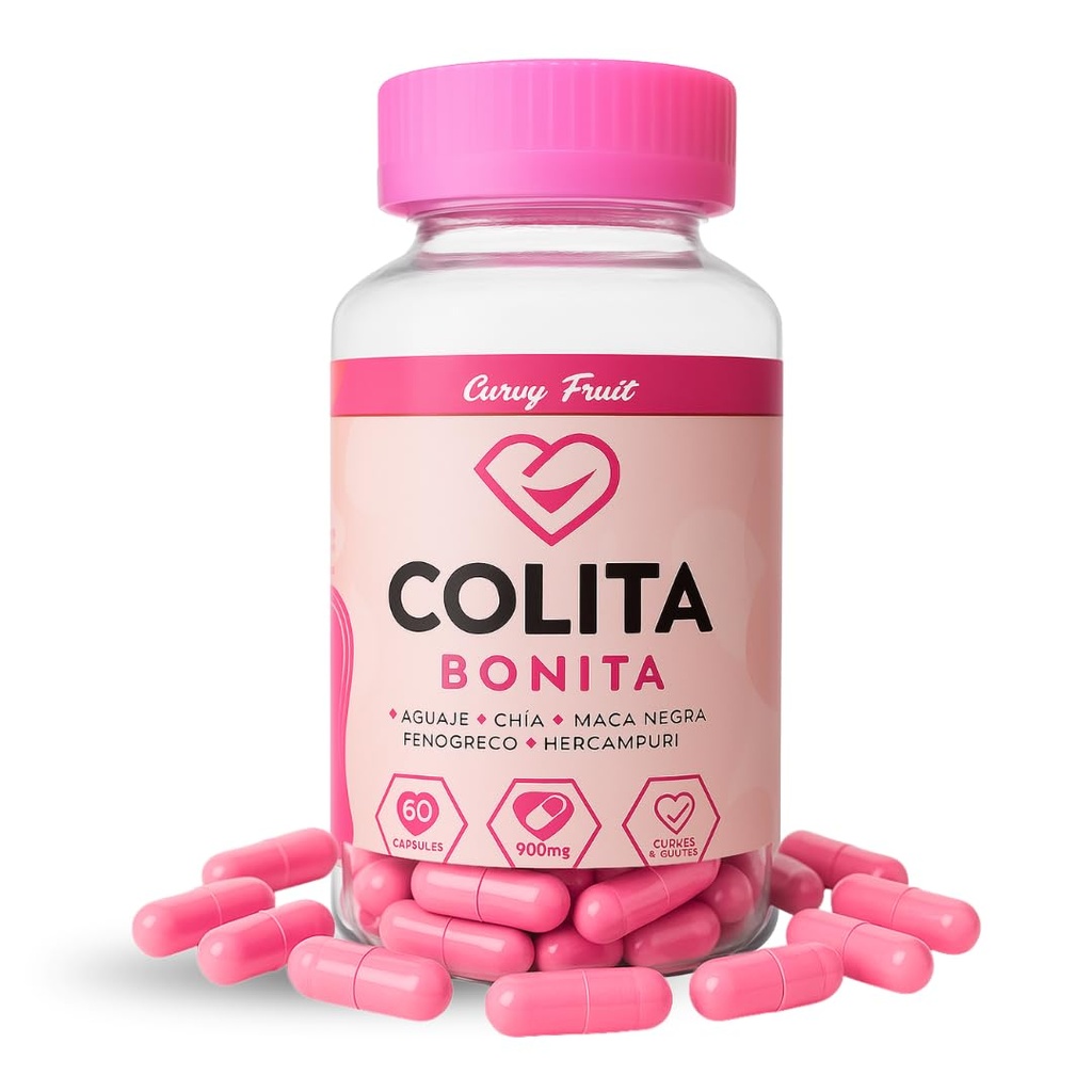Colita Bonita Curves Support – Aguaje, Maca & Fenugreek Capsules – Body Shape & Feminine Balance Support – Natural Wellness Formula – 60 Capsules (30-Day Supply)