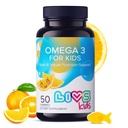 LIVS Omega 3 Gummies for Kids – Vegan Plant Based Omega 3 6 9 from Flaxseed Oil – Brain Health, School Focus & Eye Support for Children – No Fishy Aftertaste – Kosher & Halal – Non-GMO – 50 Count