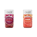 OLLY Ultra Women's Multi Softgels & Ultra Strength Hair Softgels, Supports Hair Health, Biotin, Keratin, Vitamin D, B12, Hair Supplement, 30 Day Supply - 30 Count (Packaging May Vary)