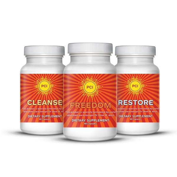 PCI Freedom Cleanse Restore by Dr. Omar Amin – Herbal Support for Digestive Health, Energy, and Immune System – 30-Day Supply, 180 Vegetarian Capsules