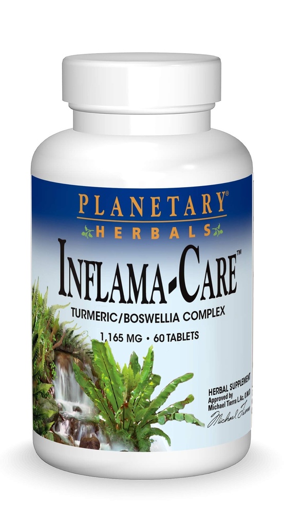 Planetary Herbals Inflama-Care 1165mg Turmeric/Boswellia Complex - 60 Tablets
