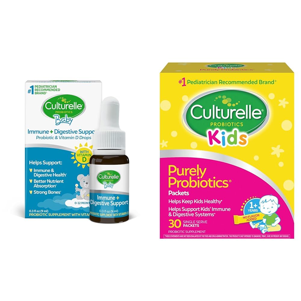 Culturelle Baby & Kids Probiotics with Vitamin D, Digestive & Immune Support for Infants, Newborns & Children