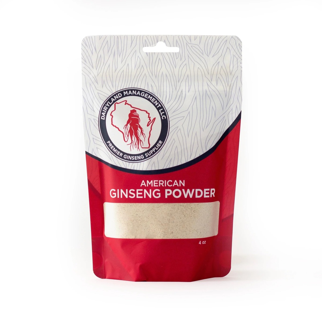 Dairyland Concentrated American Ginseng Powder - 4 Unze Pack von Wisconsin Ginseng Powder - Non-GMO, Glutenfrei - Kräuter-Ergänzung für Smoothies, Backen, Tee