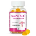 AromPCOSLife Inositol Gummies for Women, 60 Count, Myo-Inositol Supplement with Folate & Vitamins B6 & B12, Supports Daily Wellness, Orange Flavor