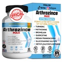 Arthrozince Max Extra Strength Joint Support – Glucosamine, Chondroitin, MSM, Boswellia, Turmeric – Supports Flexibility, Mobility & Comfort – 60 Capsules (1)