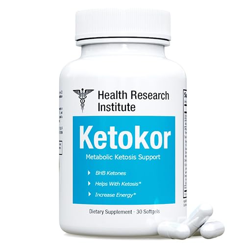 Ketokor - Health Research Institute - 1 Bottle - 30 Capsules-Improved Formula-Official