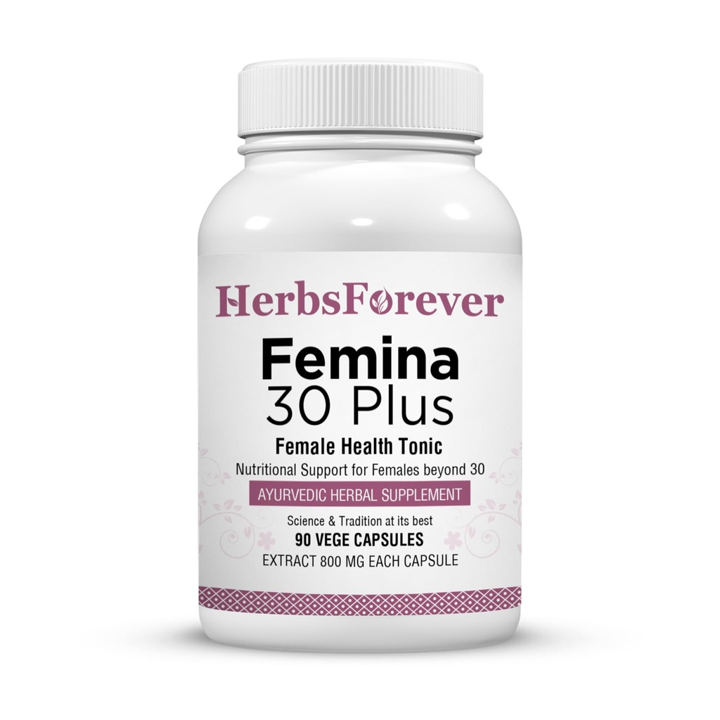 HerbsForever Female 30 Plus-Women’s Health Multivitamin Herbs|Support for Hormonal Mood| PMS|Libido & Cycle with Shatavri,Tribulus,Red Clover 7 Ayurvedic Herb Extract|90 Veg Capsules|800 mg