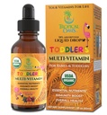 Tropical Oasis USDA Organic Kids Liquid Multivitamin for Toddlers | Organic Toddler Vitamins Liquid Drops for Kids Ages 1-3 | Supports Healthy Immune System | Sugar Free | Vegan | Non-GMO | 2 Fl Oz
