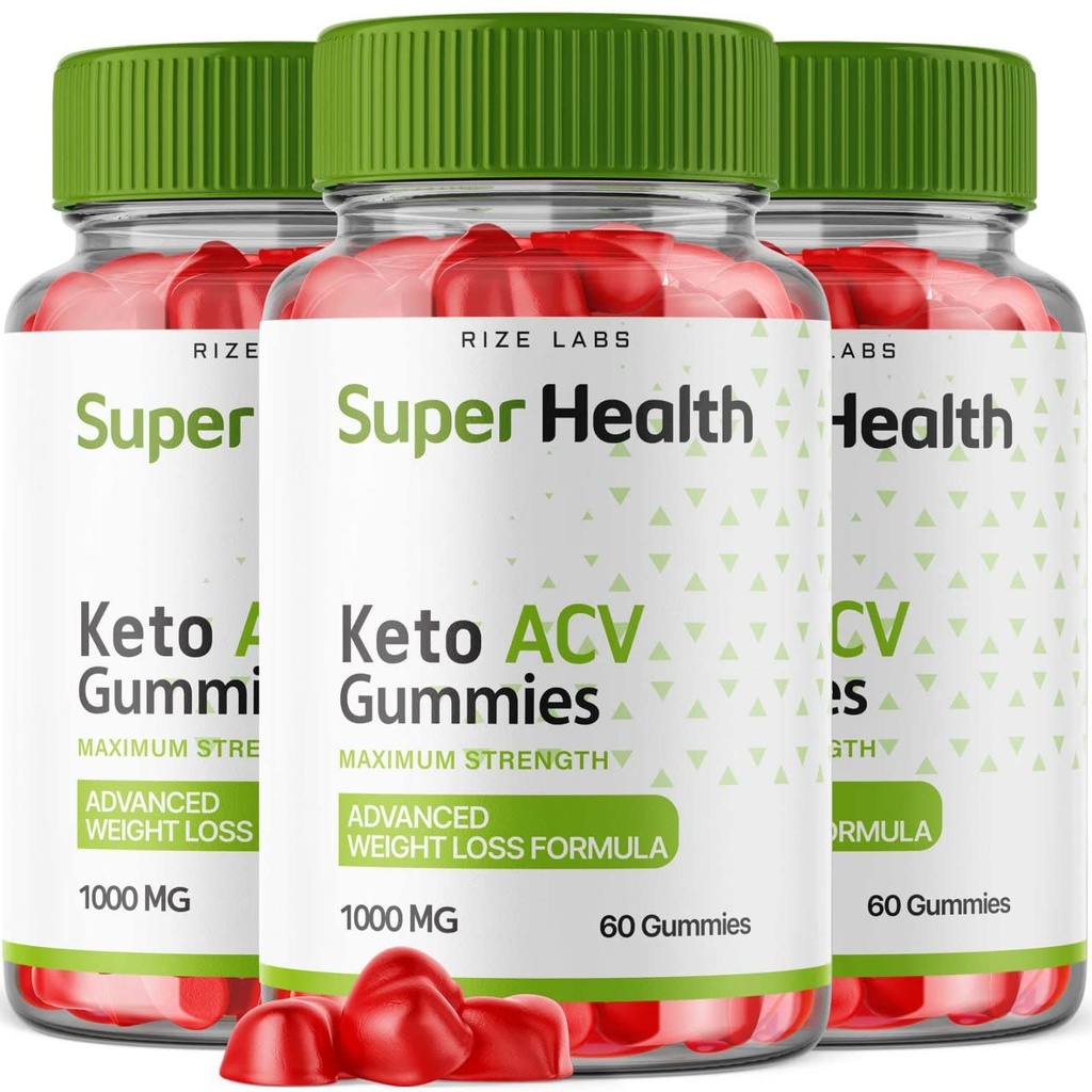Super Health Keto ACV Gummies - Advanced Weight Loss Formula for Belly Fat, Apple Cider Vinegar Superhealth Gummy Supplement (180 Gummies) (Pack of 3)