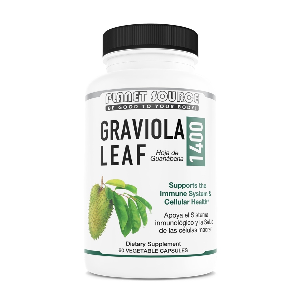 Graviola Leaf - Annona Muritcata Soursop - Immune Boost and a Healthy Inflammation Response - All-in-One Immune System Support - Natural Anti-Oxidant - 60 1400mg Vegetable Capsules