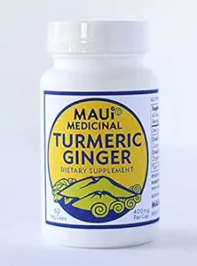 Turmeric Ginger 90 Veggie Kapseln 400mg pro Kapsel (Organisch geröstet) USA
