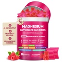 Magnesium Glycinate Gummies 600mg, High Absorption Magnesium Complex, Sugar Free Chewables Gummies with VitaminD & B6, CQ10 for Adults & Kids, Relaxation, Muscle & Zzz Support