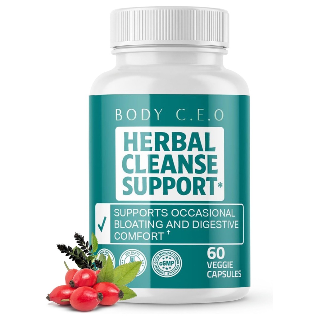 Digestive Support Supplement & Probiotics for Gut Health - Herbal Gut Health Supplements with Botanicals & 11-Strain Probiotic Blend - Support Digestion, Bloating & Bowel Movement - 60 Veggie Capsules