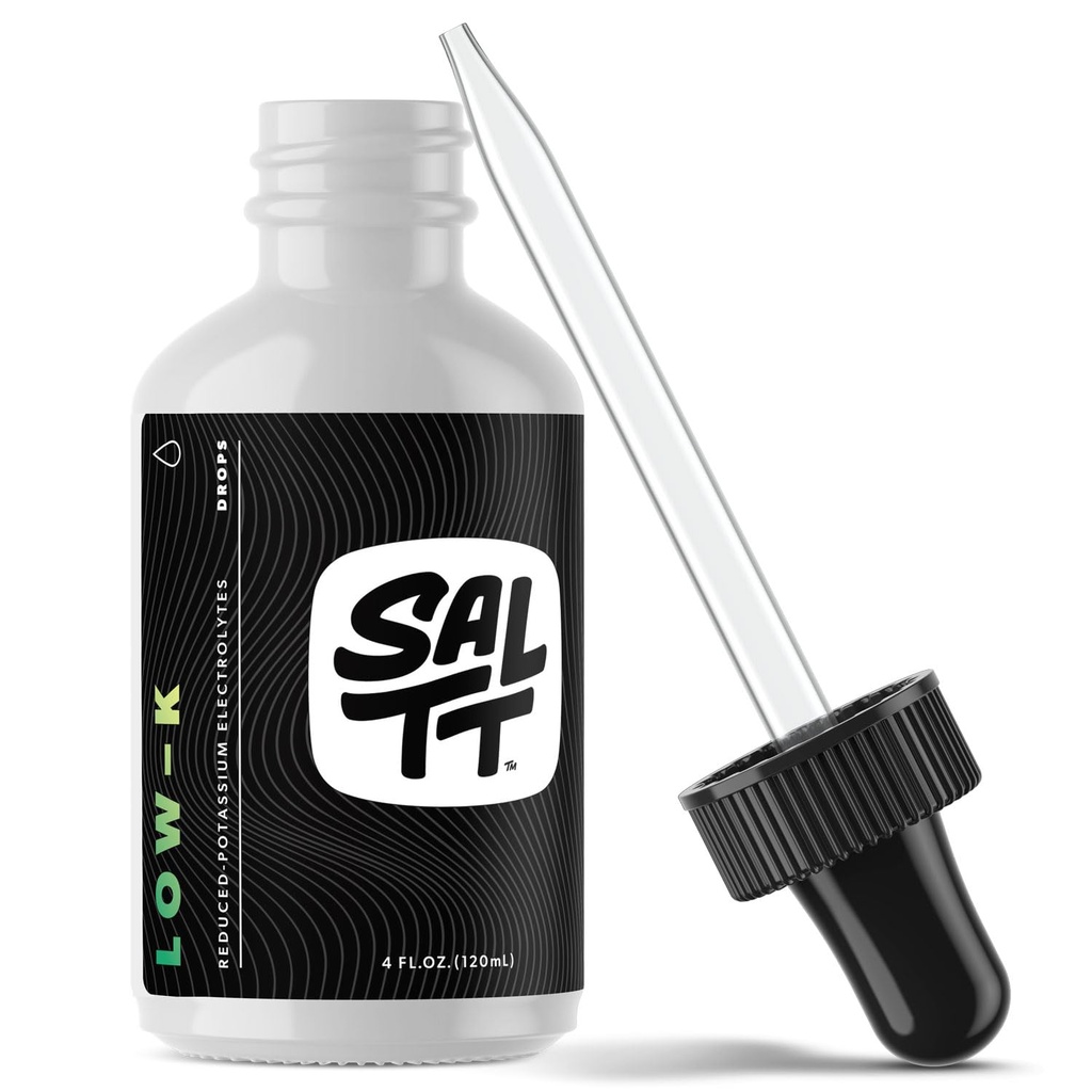 SALTT Low-K Fasting Drops | Natrium und Ionic Magnesium Fasting Supplement | Intermittent Fasting Mineral Supplements | Elektrolyt Replenisher | 120ml Dropper Bottle