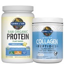 Garden of Life Power Bundle – Collagen Peptides Powder for Hair, Skin, Nails & Joints, Unflavored, 28 Servings + Vegan Vanilla Protein Powder with BCAAs, Probiotics & Enzymes, 20 Servings