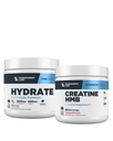 Transparent Labs Hydrate Electrolytes Powder (40 Servings, Peach Mango) & Creatine HMB (30 Servings, Tropical Punch)
