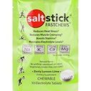 Saltstick Fastchews - 1 Pack of 10 Chewable Electrolytes - Zesty Lemon Lime-1ct