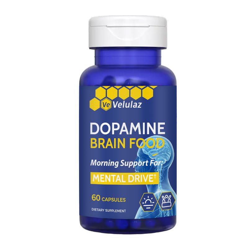 Dopamine Brain Nutritional Supplement - Dopamine &Magnesium Complex Formula for Concentration Support, Morning Mental Drive & Focus - Allergen-Free Mental Clarity Supplement, Professional Packaging