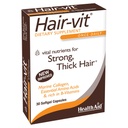 HealthAid Hair-VIT, 30 Capsules, Once Daily, Vital Nutrients for Strong, Thick, & Shiny Hair, Rich in B- Vitamins & Essential Amino Acids