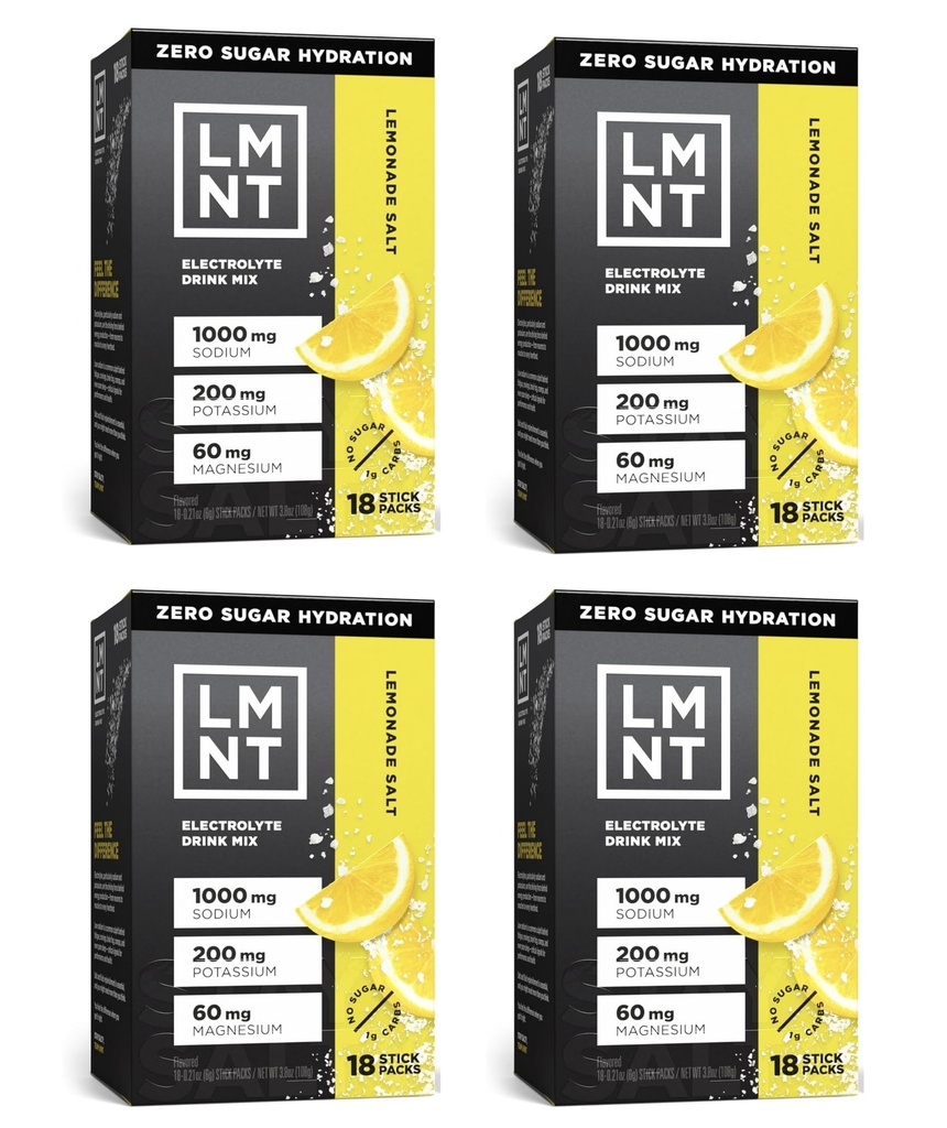 LMNTT Zero Sugar Electrolytes - Lemonade | Drink Mix | XL Bundle | 72-Count