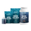 CORREXIKO Marine Collagen Supplement Pills & Powder Bundle - Includes 10,000mg Double Hydrolyzed Collagen Powder 1kg, 15 oz & 5oz and 1800mg Collagen Peptides 120 Capsules - for Hair, Skin & Nails