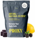 PROXY Just Chill Stress Relief Gummies | Daily Calm with Ashwagandha, Magnesium, L-Theanine, Lemon Balm & Passionflower | Natural Stress Support & Relaxation | Vegan BlackBerry Lemon, 30 Count