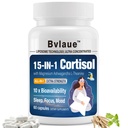 Cortisol Supplements for Women & Men - 15-in-1 Cortisol Reducer Manager Lower w/Ashwagandha,Magnesium,L-Theanine/Saffron Vitamin B6 & B12,60 Vegan CT for Stress Relief Sleep,Mood,Non-GMO