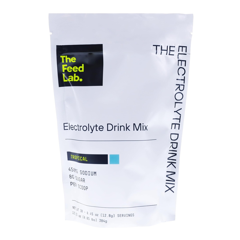 Hydration Electrolyte Drink Mix – 450mg Sodium, Potassium, Calcium & Magnesium | Low Sugar, No Artificial Ingredients | Sports Hydration Powder | 30 Servings (30 Servings, Tropical)