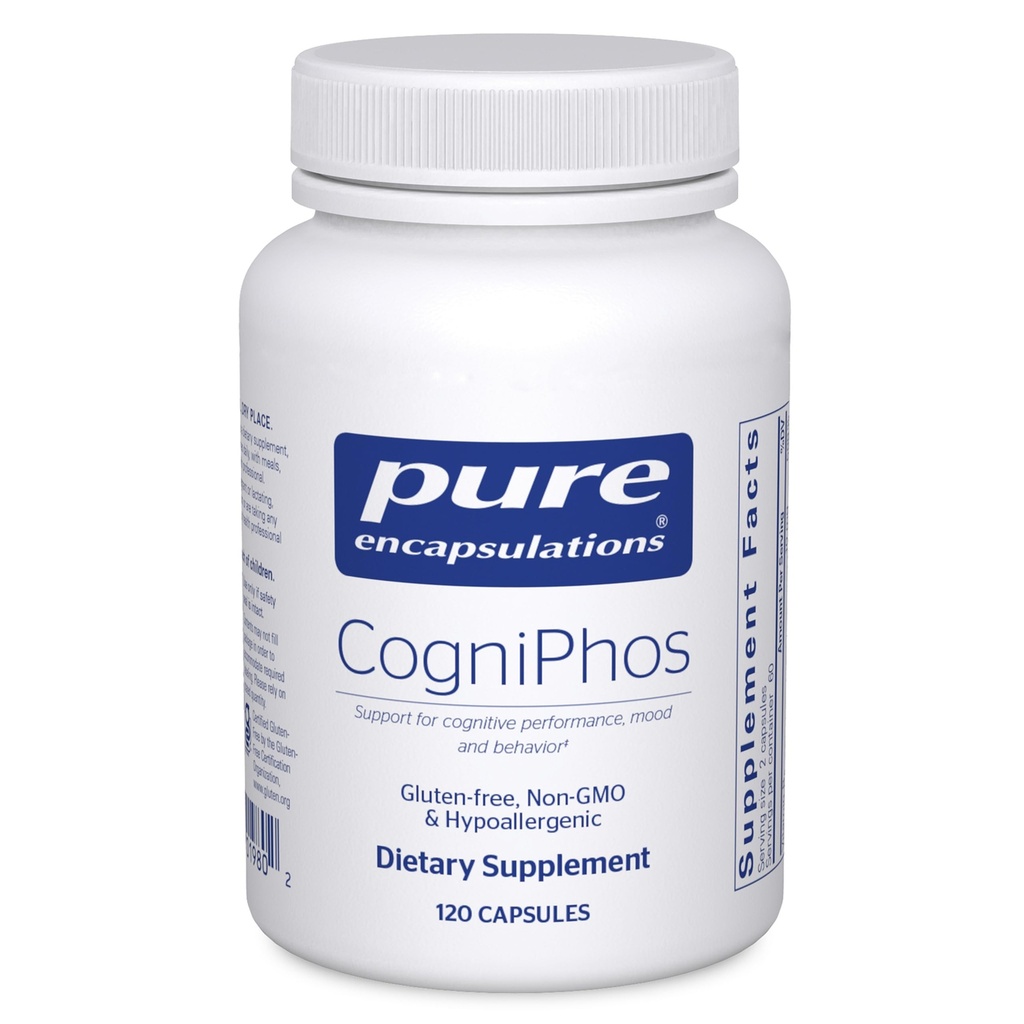 Pure Encapsulations CogniPhos | Neuronale Unterstützung für kognitive Leistung und Verhalten | 120 Kapseln