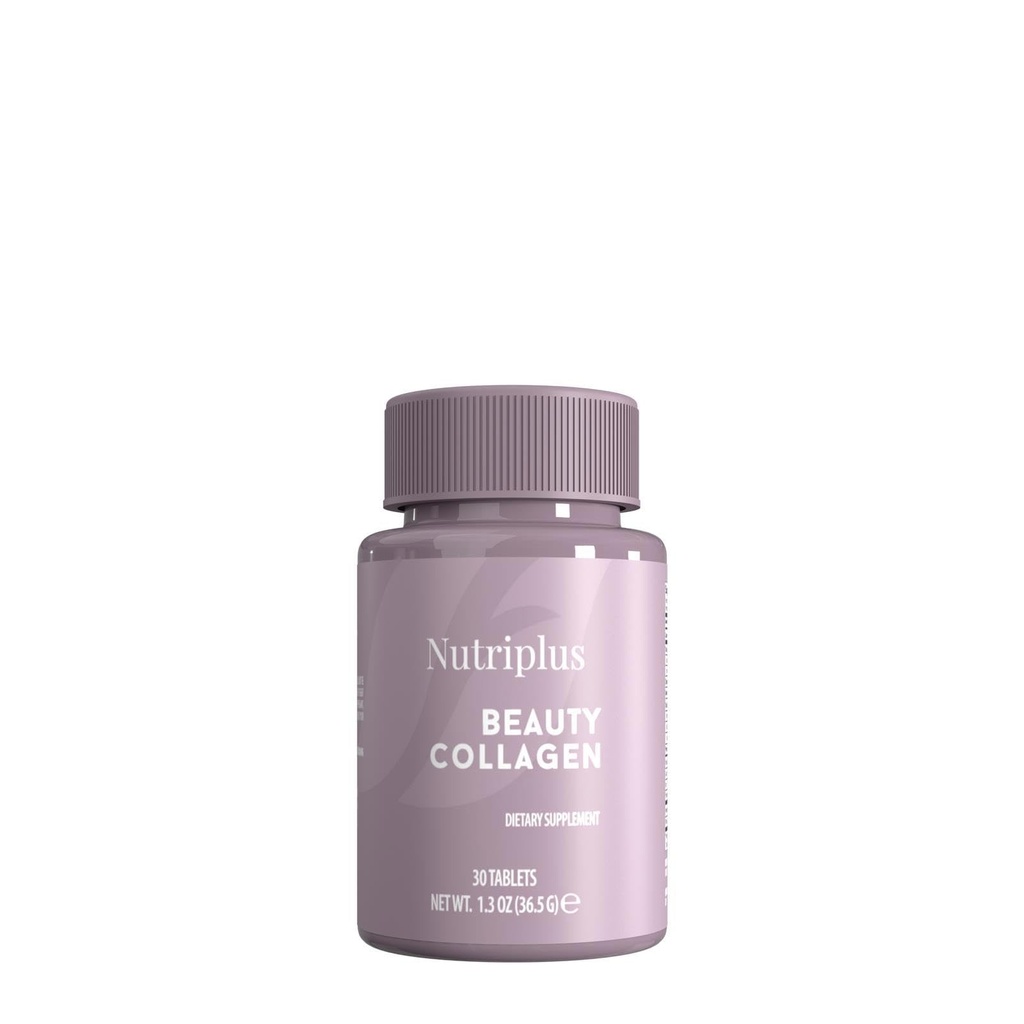 FARMASi Nutriplus Beauty Collagen Tablets, Type I and Type III Hydrolyzed Collagen with Vitamin C, 2000 mg Collagen Per Serving, 30 Tablets, 1.3 oz