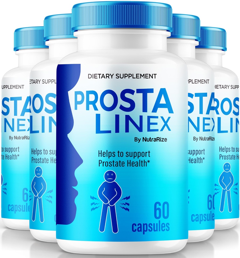 (5 Pack) Prostalinex Pills, Official Formula For Prostate Health, Prostalinex Capsules, All Natural Support For Energy, Control and Overall Wellness, Prosta Linex Premium Vitamins (300 Capsules)