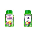Vitafusion PreNatal Gummy Vitamins & Vitamin D3 Gummy Vitamins for Bone and Immune System Support, Peach, BlackBerry and Strawberry Flavored, 50 mcg Vitamin D, 75 Day Supply, 150 Count
