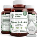 Natürliche Nutra R-Alpha Lipoic Säure, verbessern Knochen und Herz Gesundheit, Enhance Memory-Funktion, verbessern Nerve-Funktion trägt zu Gesamtgesundheit, Glutenfreie 100 mg, 60 vegane und vegetarische Tabletten.