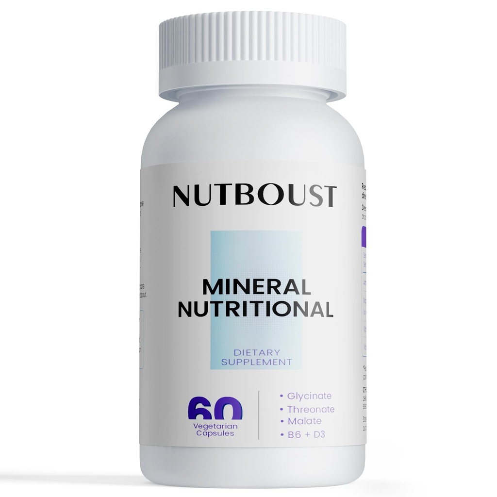 Mineral Nutritional Supplements 200mg | 60 Capsules Highly Absorbable, Gentle on Stomach, Supports Muscle Relaxation