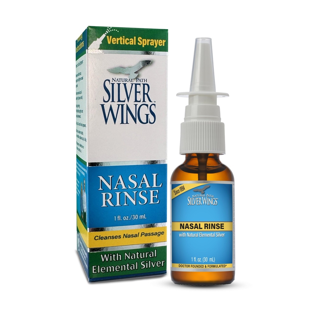 Naturweg Silber Flügel Sinus Relief Natürliches Silber Nasenspray - 250ppm - 1oz - 2 Pack
