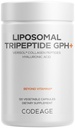 Codeage Liposomal Tripeptide GPH+ Supplement - Verisol Bioactive Beauty Collagen Peptides - Hyaluronic Acid - Skin Structure Support - GPH Tripeptide - Glycine–Proline–Hydroxyproline - 120 Capsules