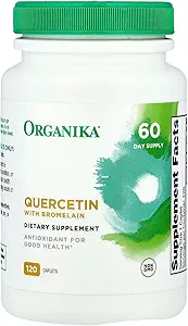 Organika Quercetin mit Bromelain-Ergänzung (120 Tabletten): High-Absorption Bromelain Quercetin-Ergänzung für Verteidigungen, Saisonale Allergien, Mobilität, & Clear Airways