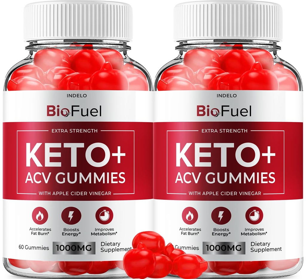 (2 Pack) Bio Fuel Keto ACV Gummies - Advanced Formula BioFuel Keto Plus ACV Gummies Apple Cider Vinegar Bio Fuel ACV, Weight Management Gummies Dietary Supplement Reviews Men Women (120 Gummies)