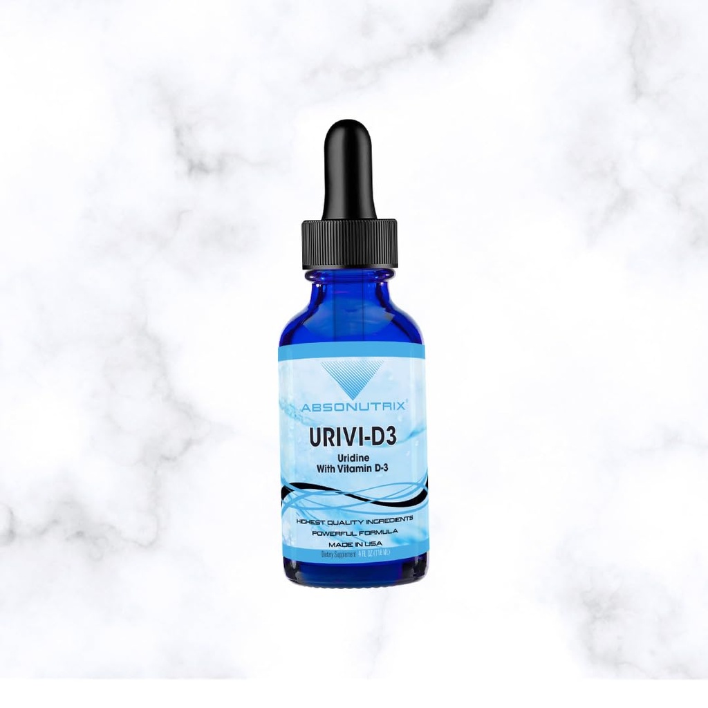 UriVi - D3, 343 mg, 4 FL OZ Liquid, 302 Servings, Made in USA, Plant-Based Ingredients, Echinacea Extract, Vitamin D3, Gluten-Free