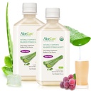 AloeCure USDA Organic Aloe Vera Juice Grape Flavor, Hergestellt innerhalb von 12 Stunden Ernte - Pure Aloe Vera Verdauungs- und Immungesundheitsergänzung, hilft Balanced Stomach Acidity, 16.7oz x 2 Btls